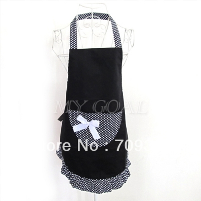 Lady Girl Princess Style Cotton Apron Pocket Cooking Kitchen Bar Craft Bib Dress[01040207]
